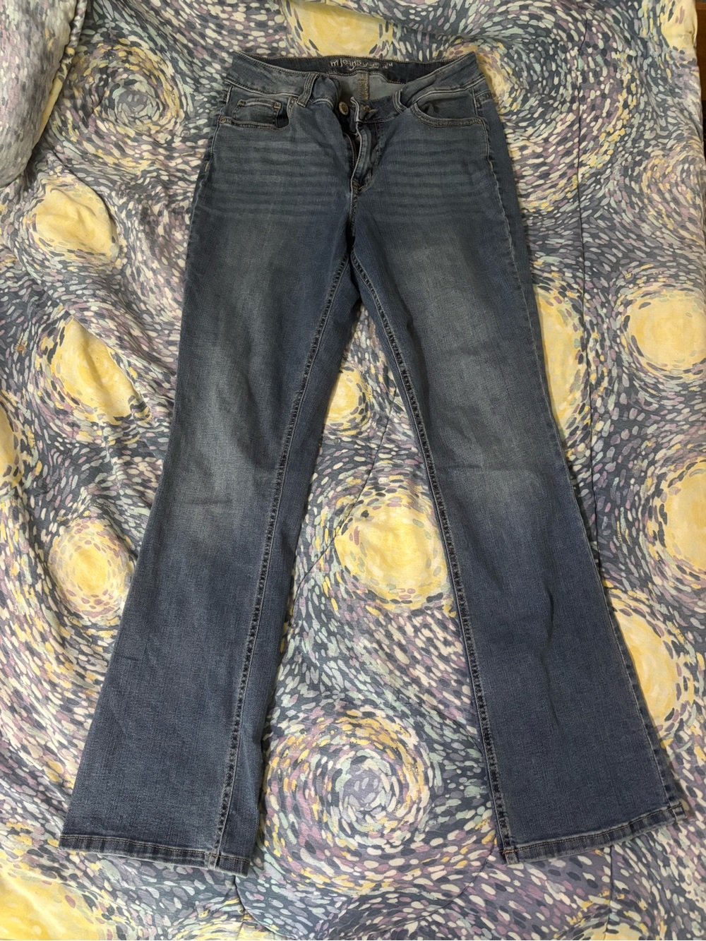 Maurices Dark Blue Flare Jeans — Wide Leg Women's Denim
